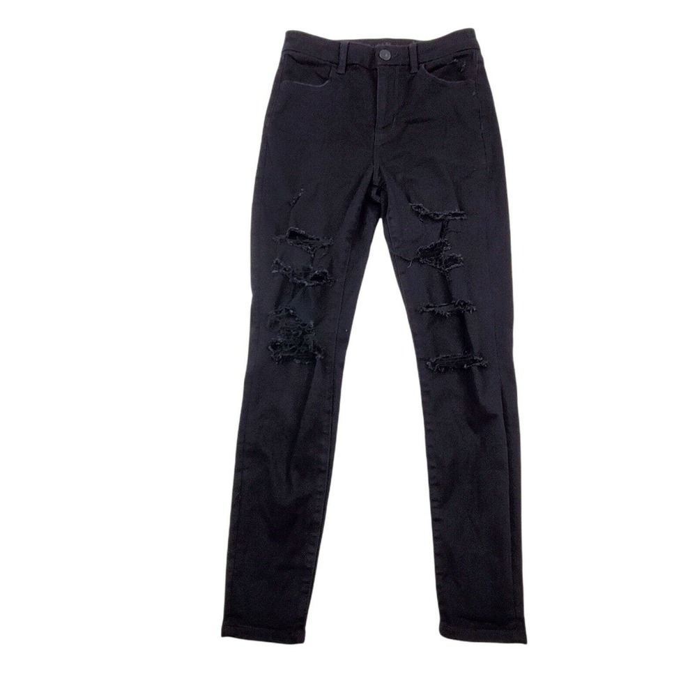 CC - American Eagle Curvy Jegging Jeans Pants Women 4 Short Hi-Rise Distressed